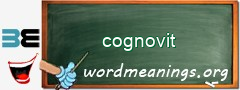 WordMeaning blackboard for cognovit